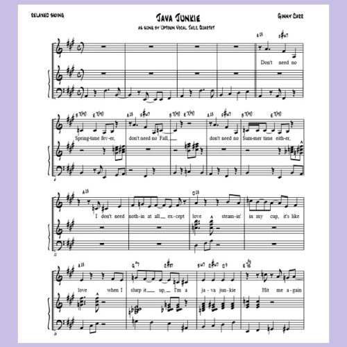 "Java Junkie" Solo Vocal + Piano
